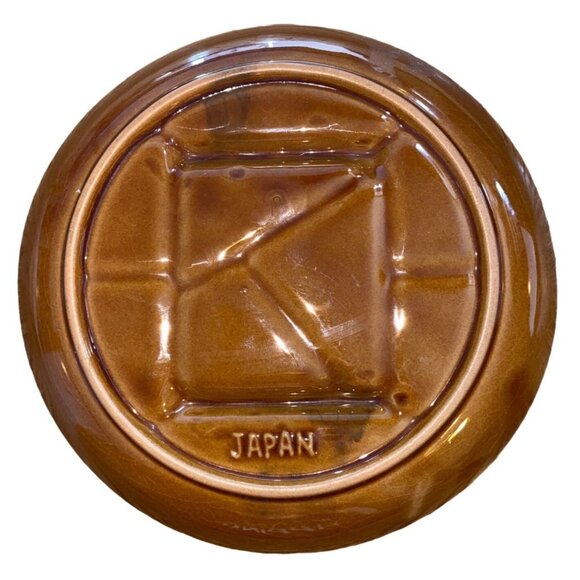 Vintage Mid-Century Modern Ceramic Ashtray With Abstract Design - Made In Japan - Picture 2 of 3